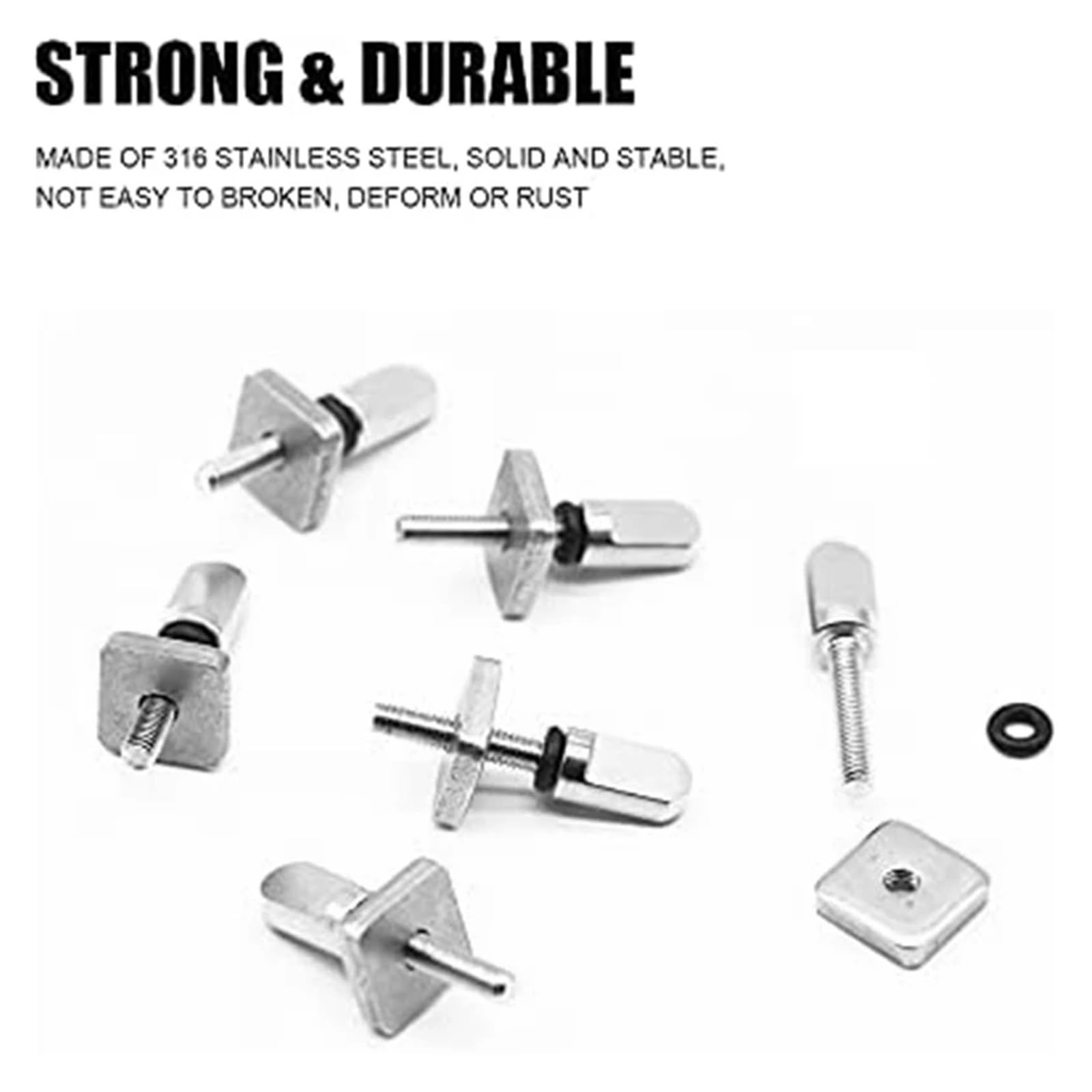 6 PCS Surfboard Fin Screws, No Tool Stainless Steel Thumb Screw Replacement Accessories For SUP Surf Longboard Paddleboard