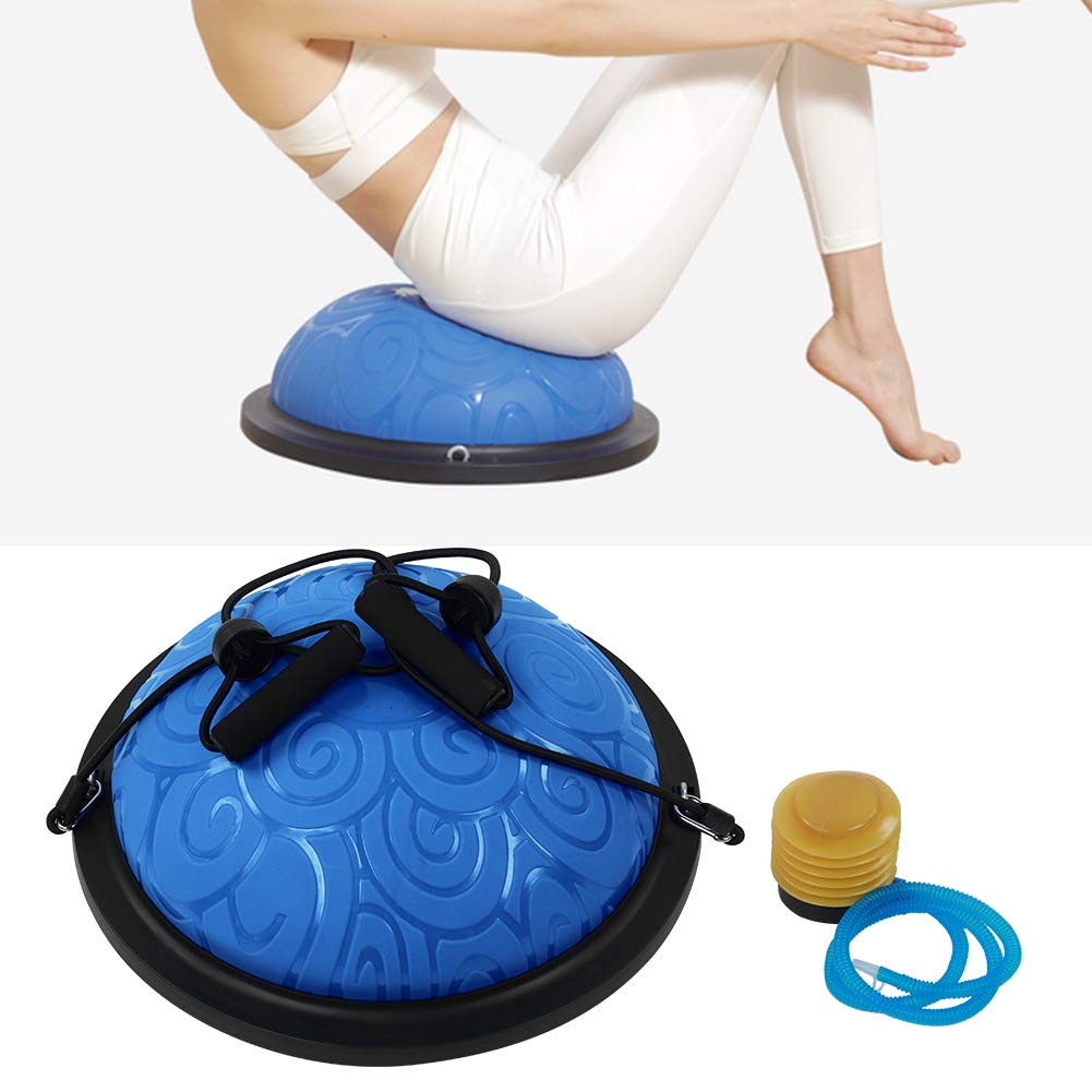 Entrenador de equilibrio de media pelota, pelota de yoga, cojín de pilates, tabla de equilibrio inflable, equipo de ejercicio de fitness a prueba de explosiones grueso for el trabajo o el gimnasio en