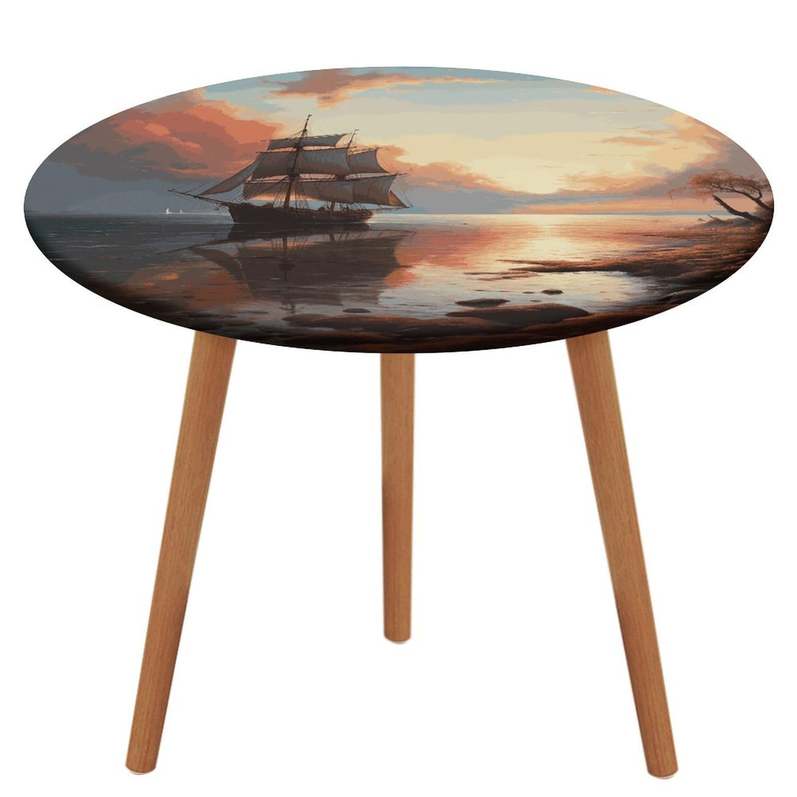 Nappe de table ronde d'extérieur pour pique-nique en forêt et repas de camping