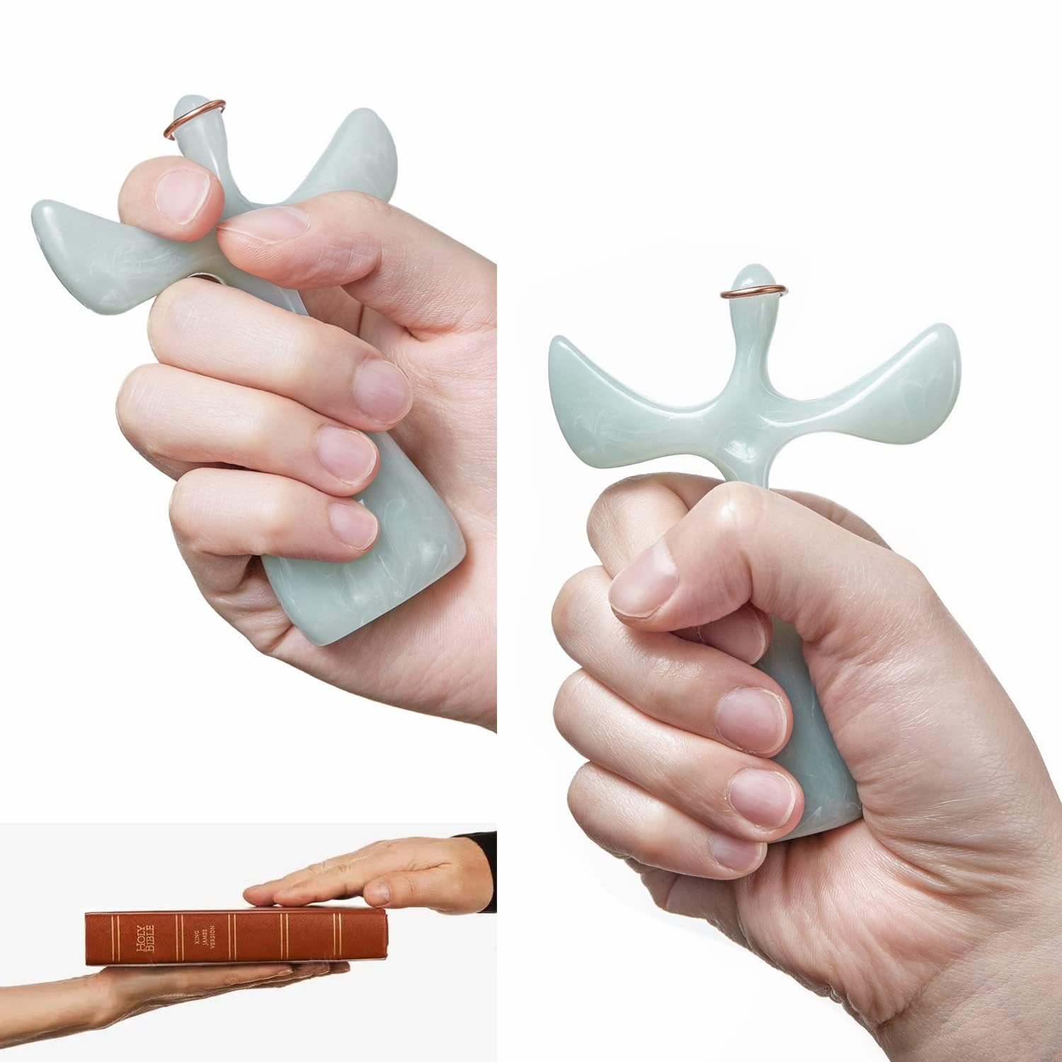 Badkamer beker marmer - wit - 11 cm