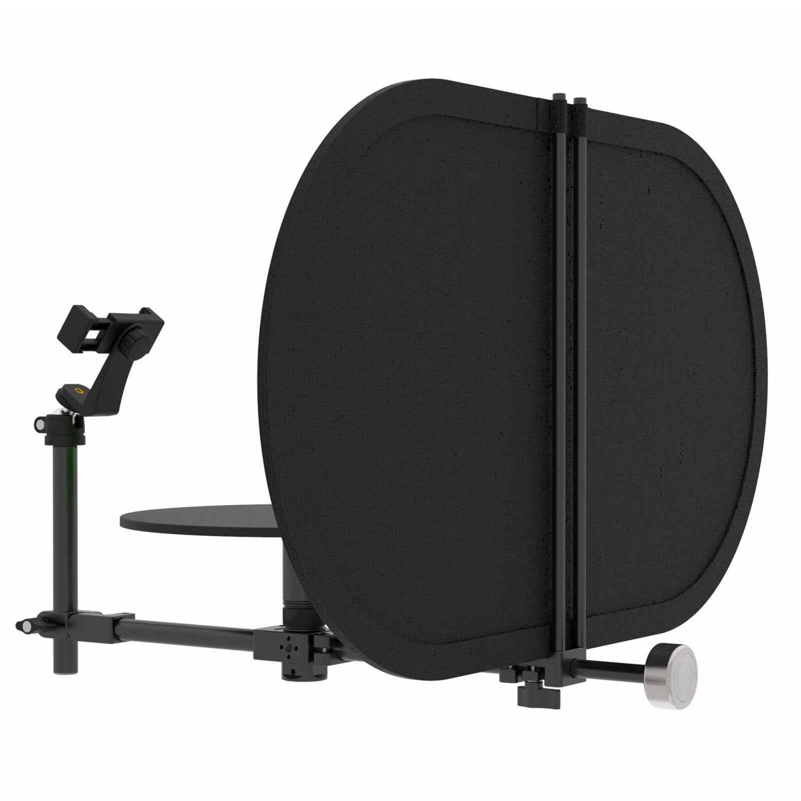 Goshyda Fotografia 360° Gramofon z Regulowanym Kątem Obrotu Kamery do Fotografii Produktowej, Obrotowa Platforma Wideo o Modułowej Konstrukcji, Nośność 5 Kg, Dysk 30 Cm, Stop Aluminium,
