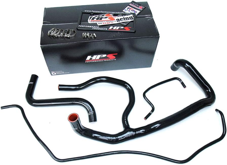 HPS Performance 57-1594R-BLK Black Silicone Radiator Hose Kit Coolant, 1 Pack