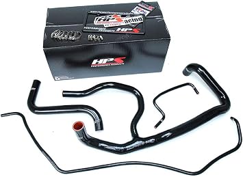HPS Performance 57-1594R-BLK Black Silicone Radiator Hose Kit Coolant, 1 Pack