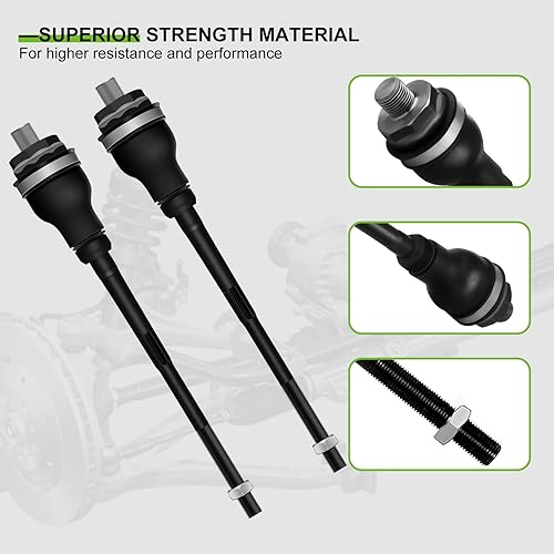 Miniatura 4 de SCITOO Kit de suspensión de 6 piezas, 2 eslabones de barra estabilizadora, 2 extremos exteriores de barra de acoplamiento interiores para Cadillac