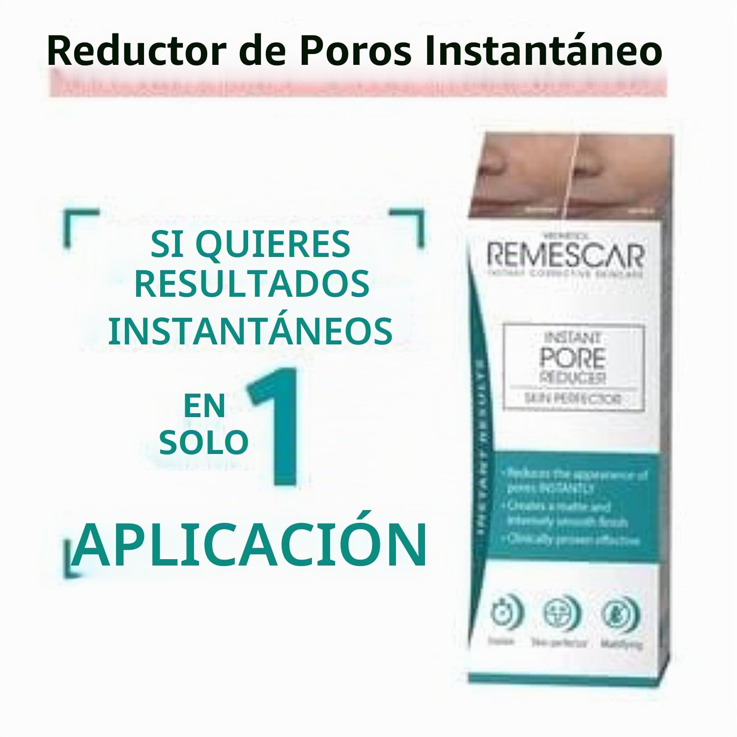 REMESCAR Reductor de poros 20ml, Negro, Estandar