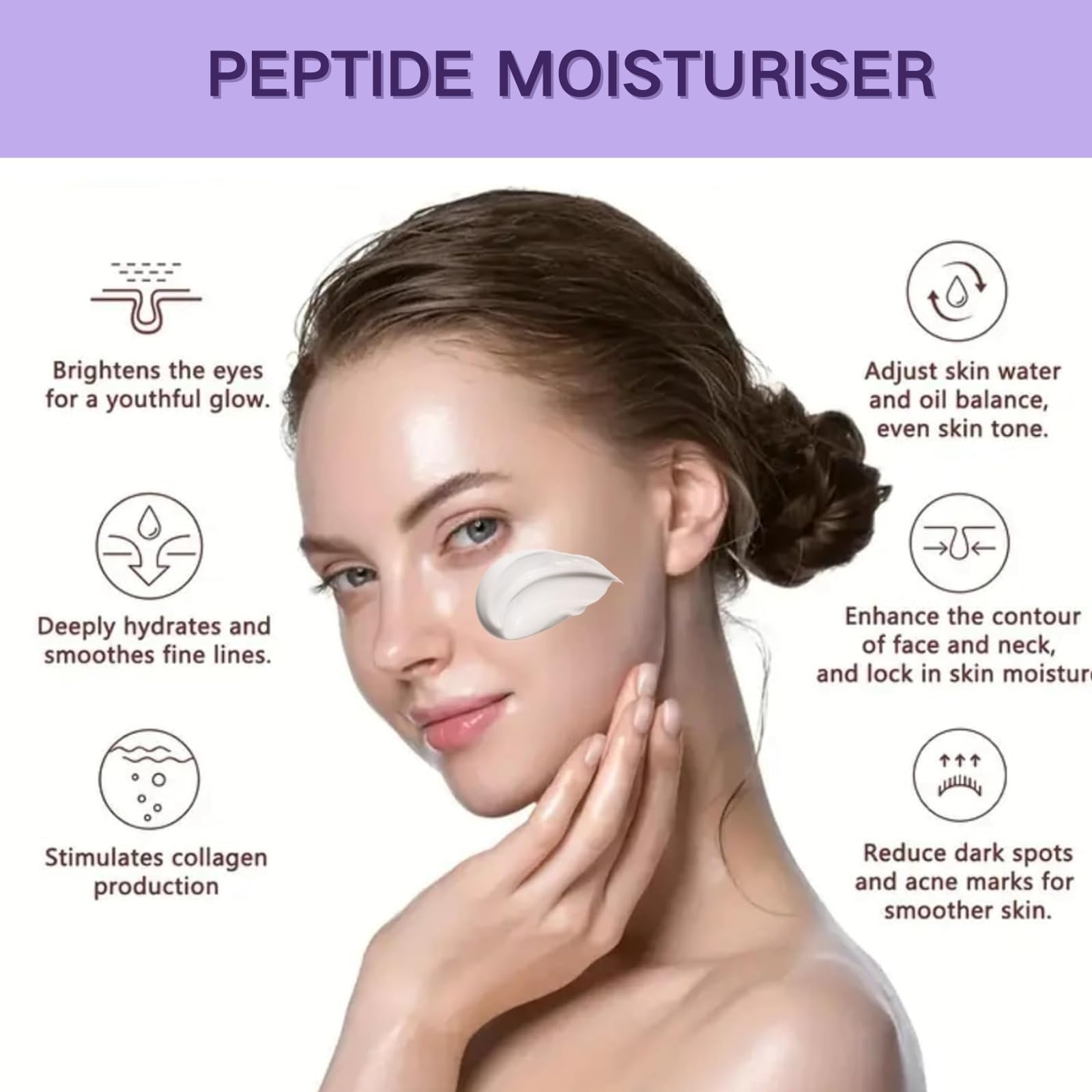Skin Renewing Night Cream, Peptide Moisturiser for Dry & Sensitive Skin - Image 4