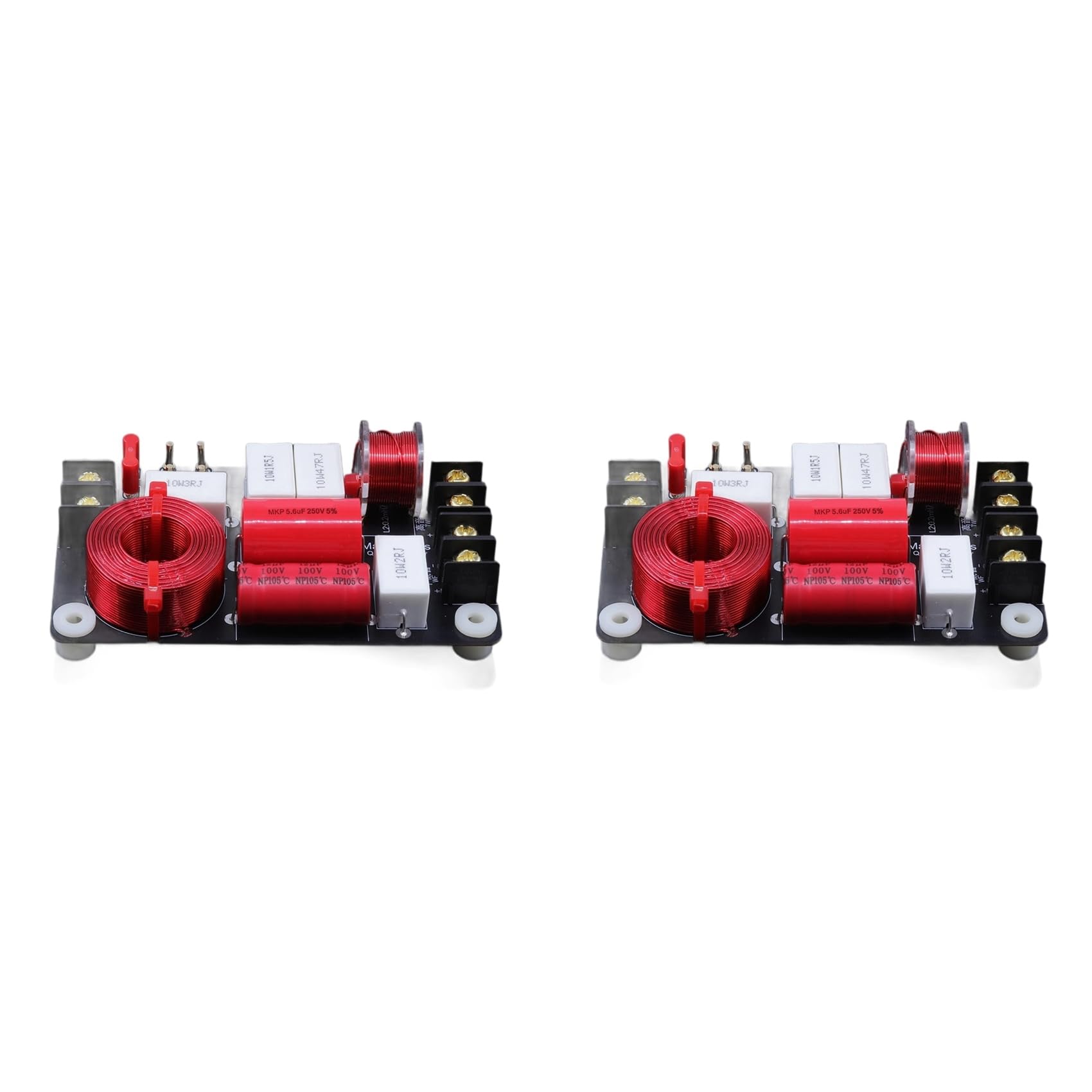 2 crossover a 2 vie da 150 W per altoparlanti da scaffale HiFi, doppia bobina ad aria, crossover HiFi 2500 Hz