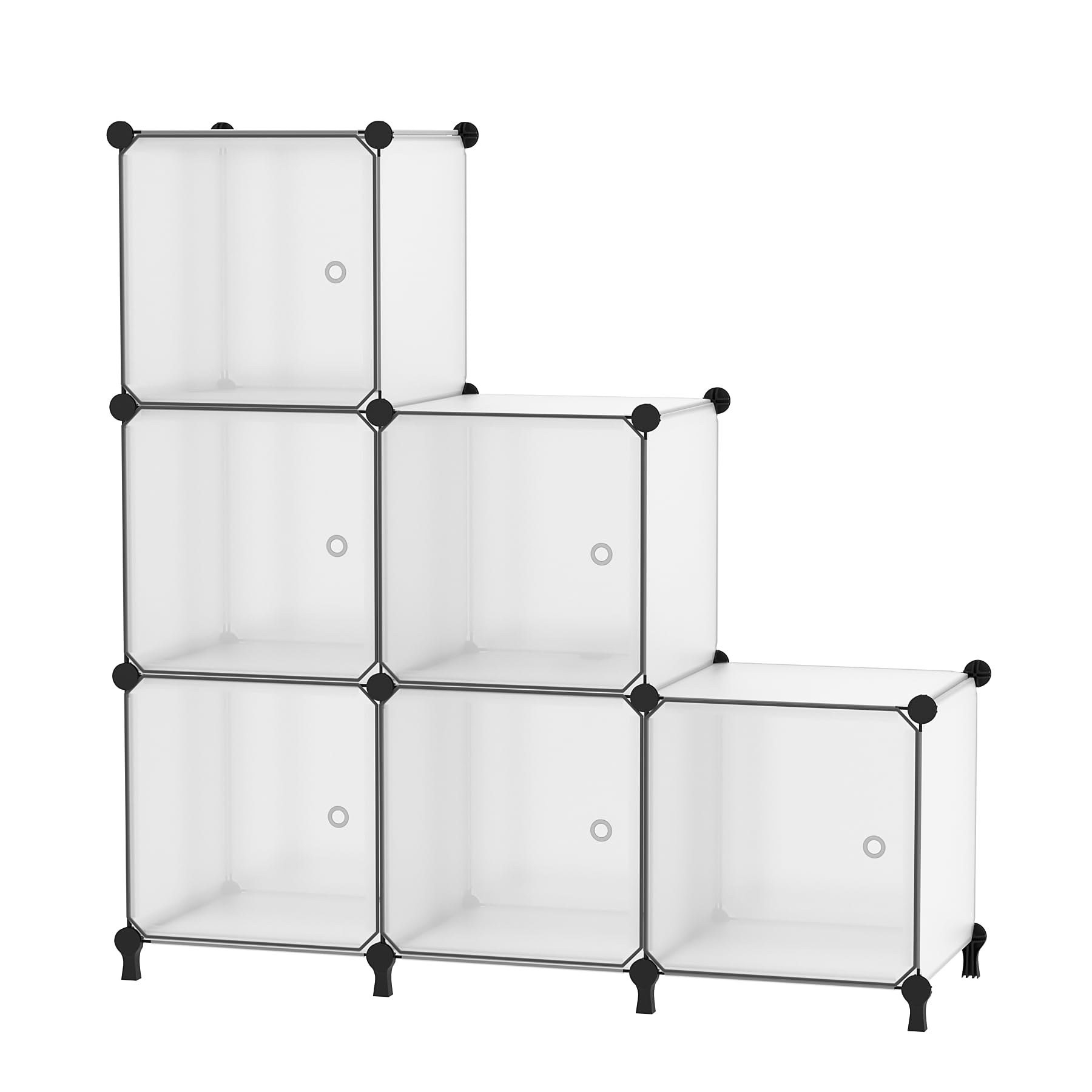 AWTATOS Contenitore A Cubo Con Ante Impilabile A 6 Cubi, Progettato Per Camera Da Letto E - 10