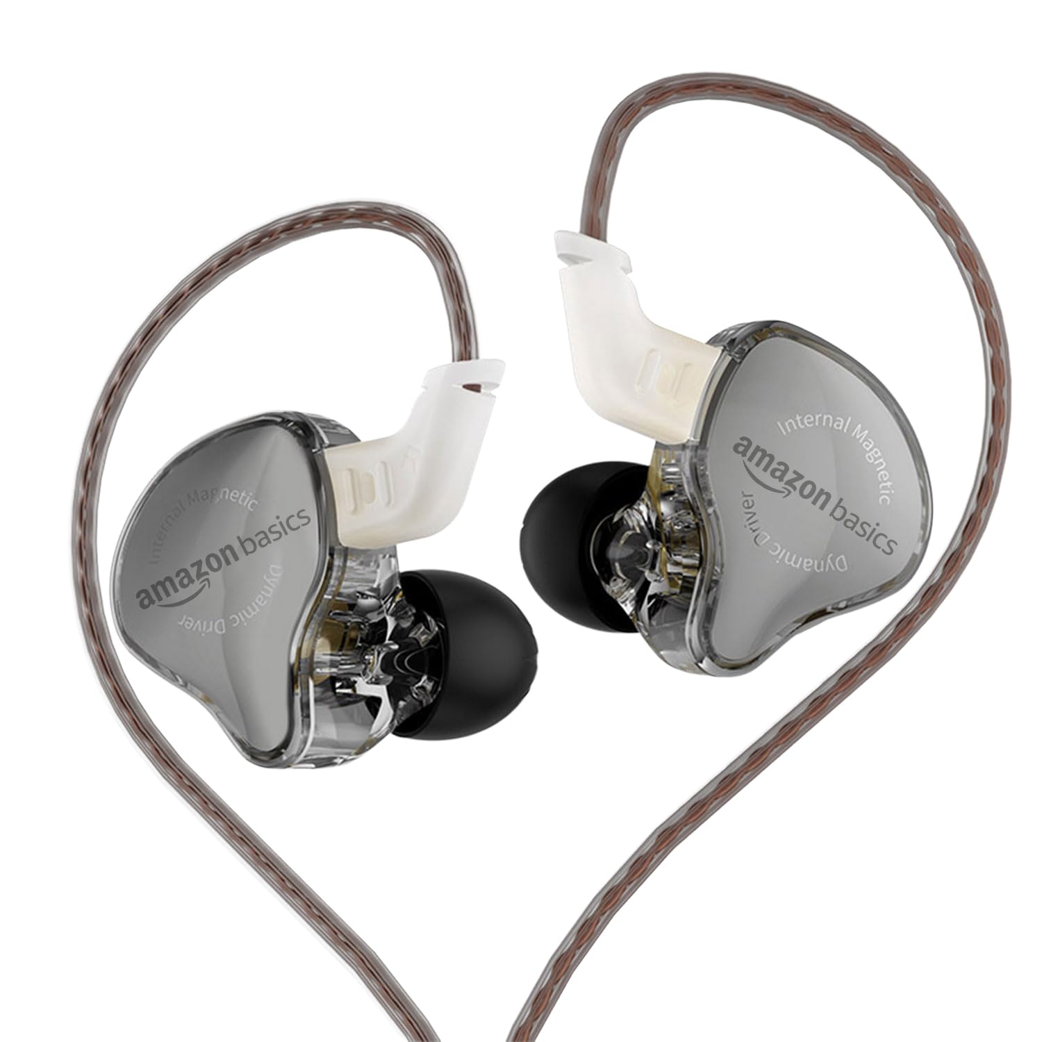 Amazon Basics Pro Series IEM Wired Earphones, Silver