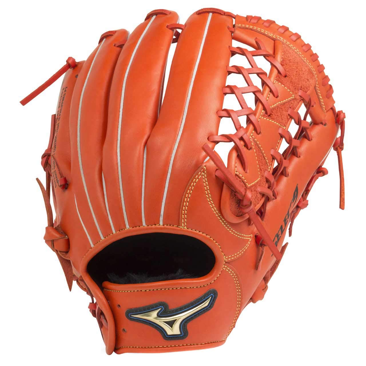 Mizuno:左投げ:軟式グローブ:スプレンディッドオレンジ:サイズ14:外