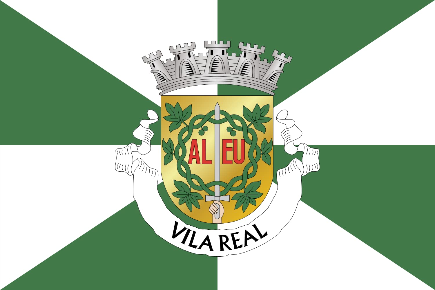 Drapeau Vila Real 120x180cm pour pavoiser votre jardin et événements