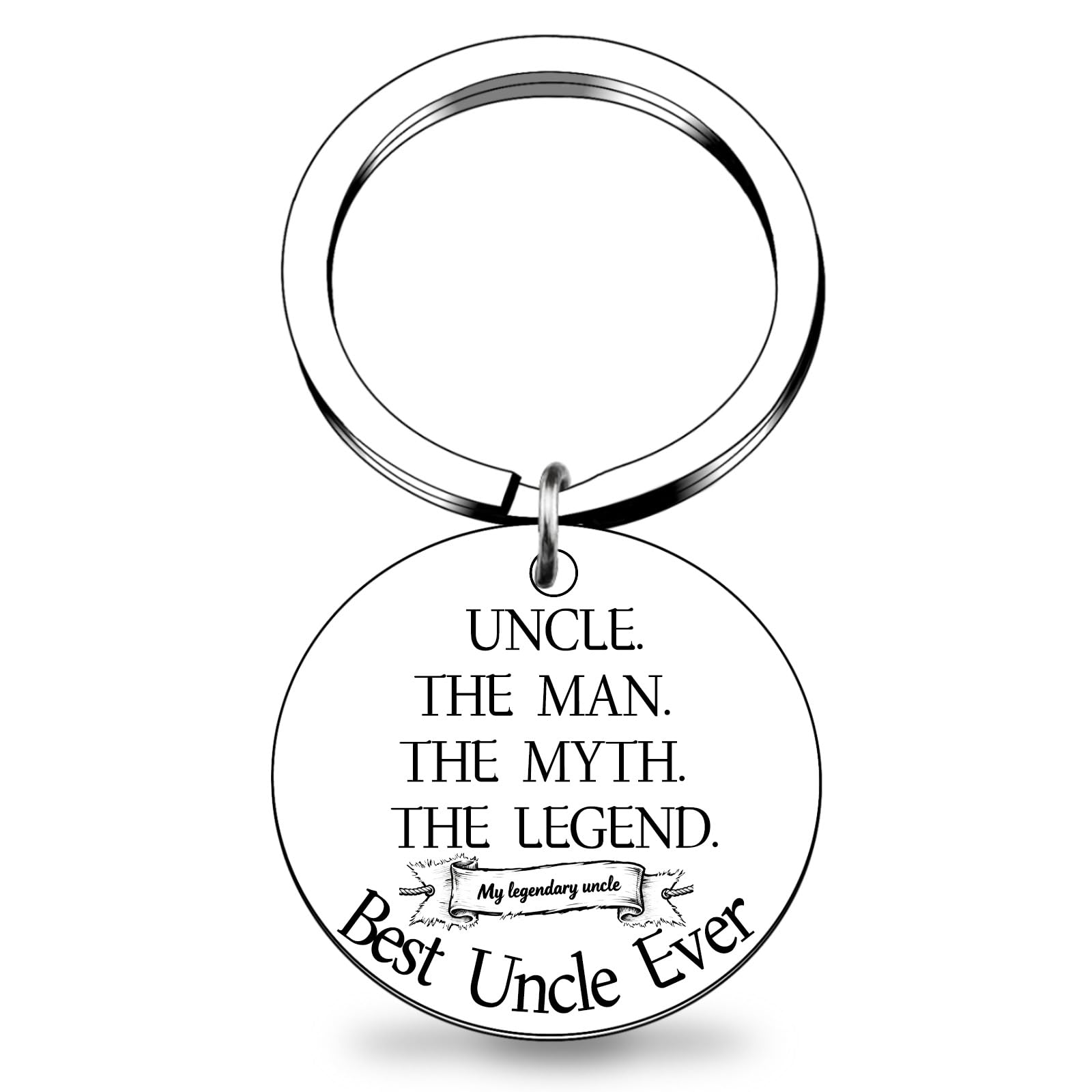 QuLuvaeri Best Uncle Ever Keyring Gifts from Niece Nephew Father’s Day Gifts for UNCLE Birthday Gifts for MEN