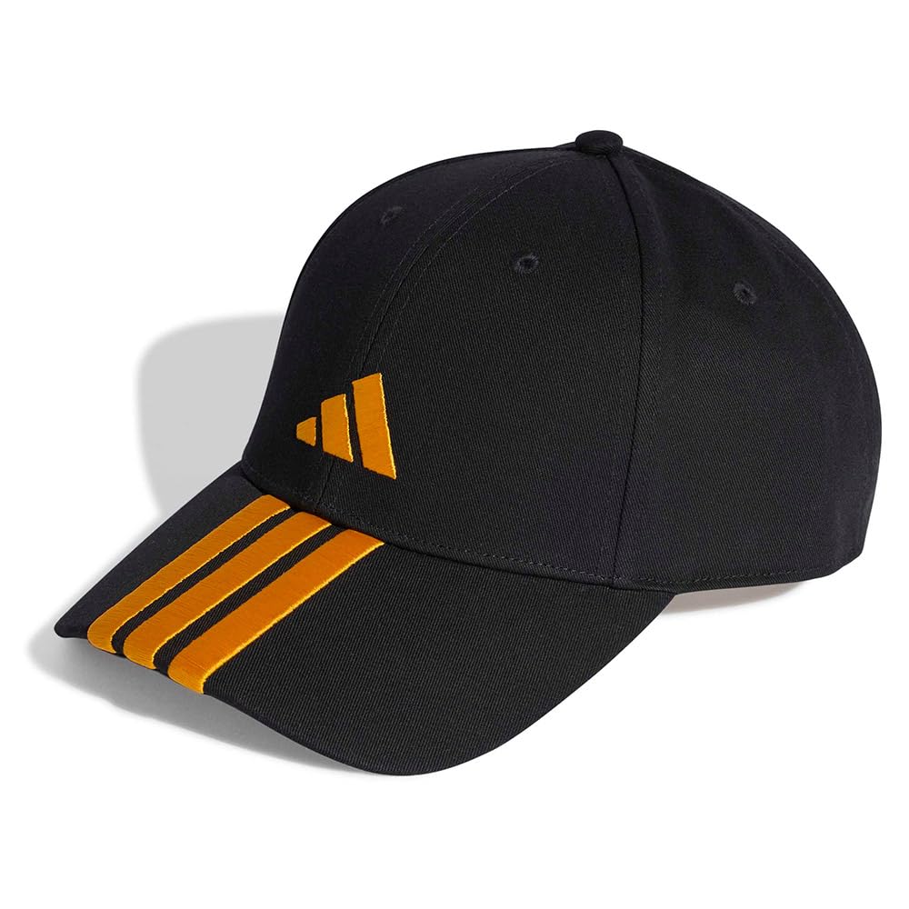 adidas Unisex Bball 3S Cap New Logo, Black/Collegiate Gold, XXS-XS