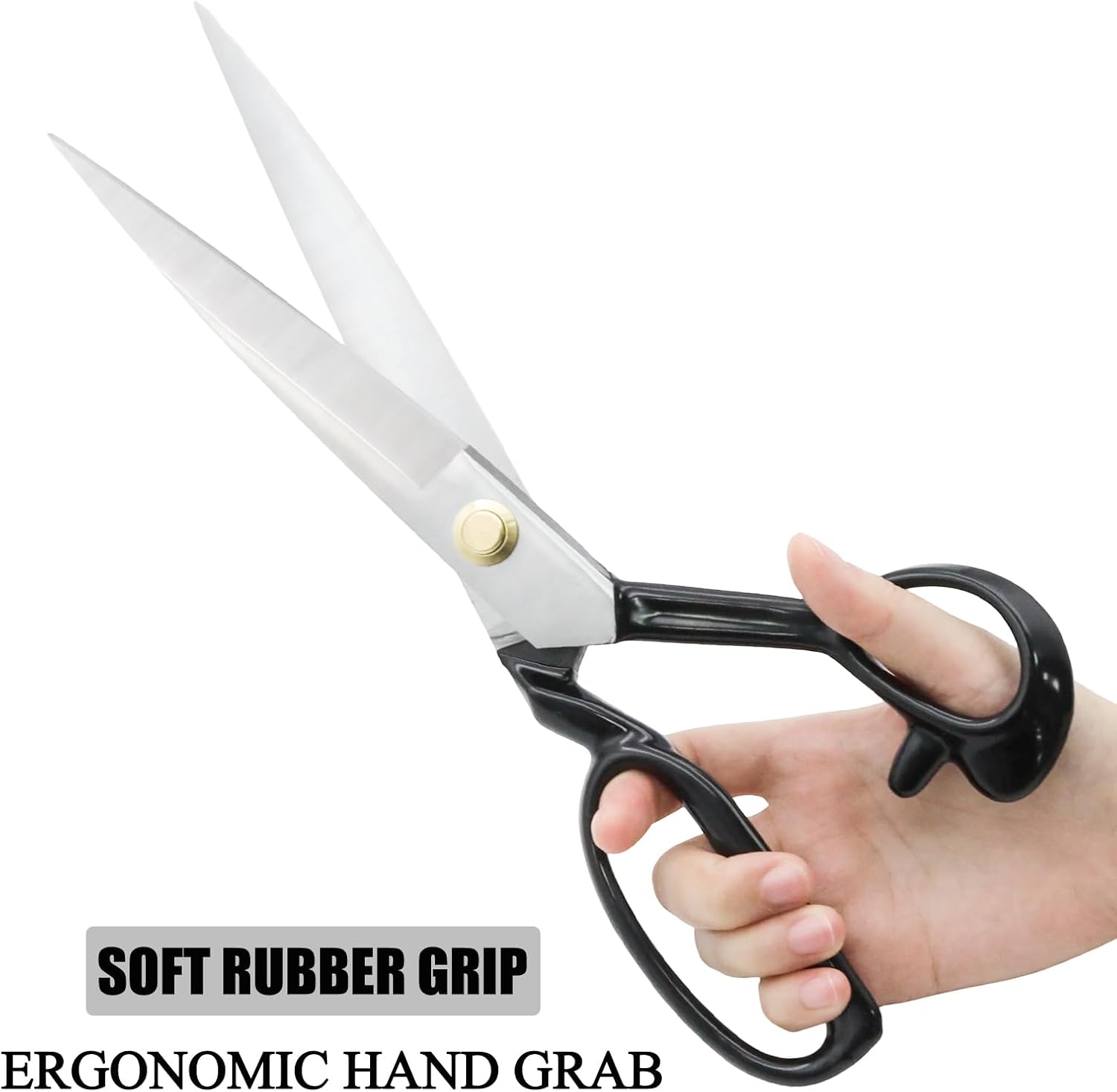 12 Inch Sharp Sewing Scissors for Fabric Cutting Heavy Duty Metal Scissors Professional Sewing Shears for Crafting Tailoring, 1 lb Right-Handed