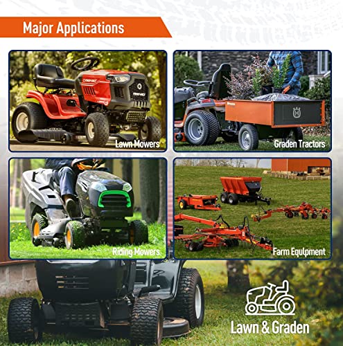 Halberd 2Pcs 16X6.50-8 Lawn & Garden Mower Tires Turf Friendly, 16X6.5-8 Great Traction For Garden Tractors, Walk-Behind Mowers, Turf Maintenance Vehicles, Golf Carts, Snowblowers, Utility Vehicles #TOP4