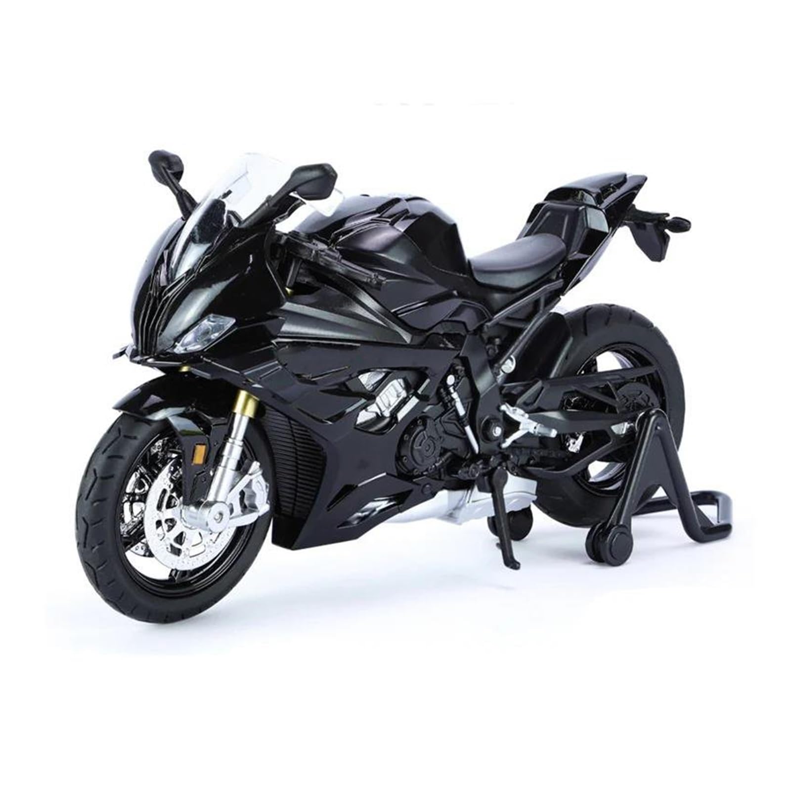 Modellino Moto Miniatura per BM&W S1000RR S 1000 RR Modello in Metallo Pressofuso per Motocicletta(Nero)