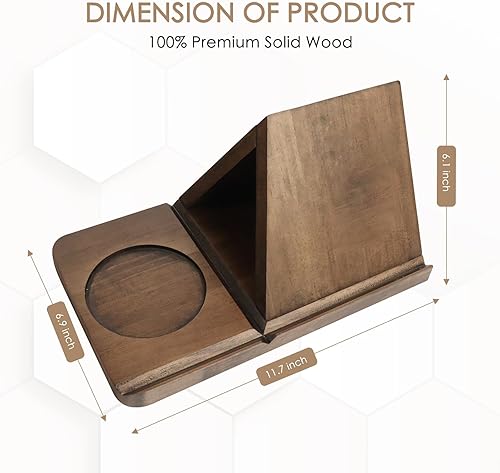 Miniatura 3 de Estante pequeño para libros, soporte triangular, mini estantería de madera para rincón de lectura, decoración de escritorio perfecta y regalos para