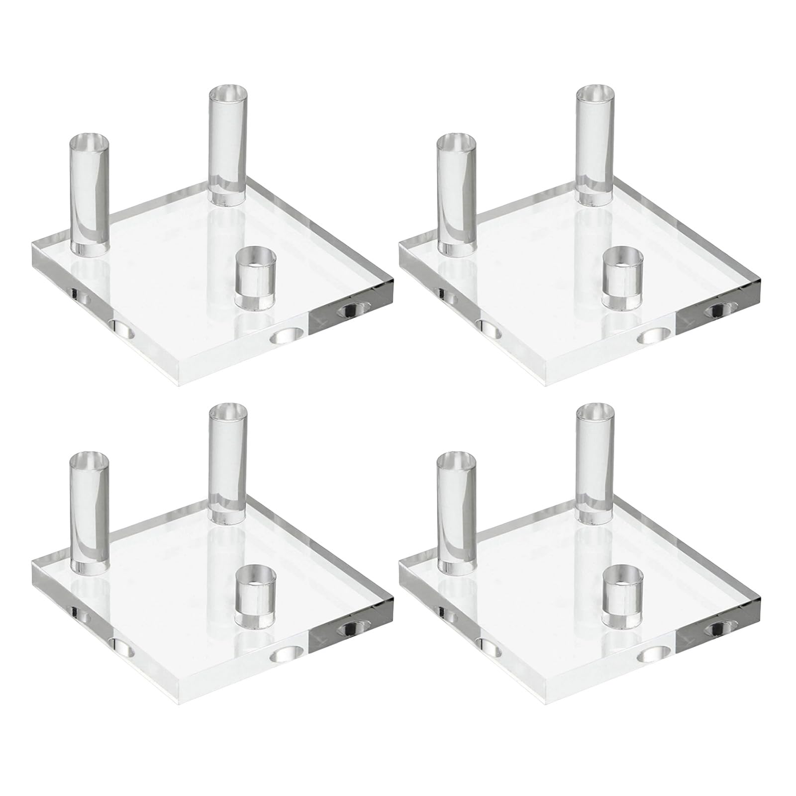 YROHGKPN Of 4 Acrylic Display Cradles for Artwork and Pottery Minerals Storage Rack Elegant Artifact Presentation Stand Fossils Corals Display