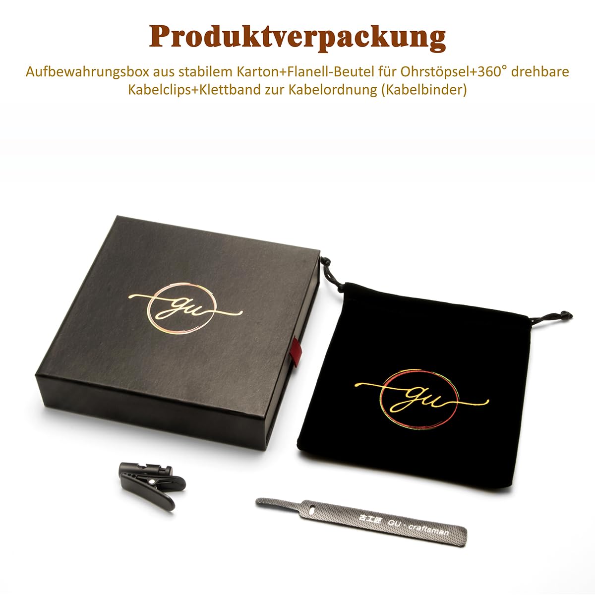 GUCraftsman 0.78mm 2-Pin-In-Ear-Kabel für 64 Audio U4s, U6t, Vision Ears‌ VE2, VE5, Empire Ears Raven – 16-adriges IEM-Upgrade-Kabel in 7N Einkristall-Silber/Kupfer-Mischverflechtung (4,4 mm Stecker)