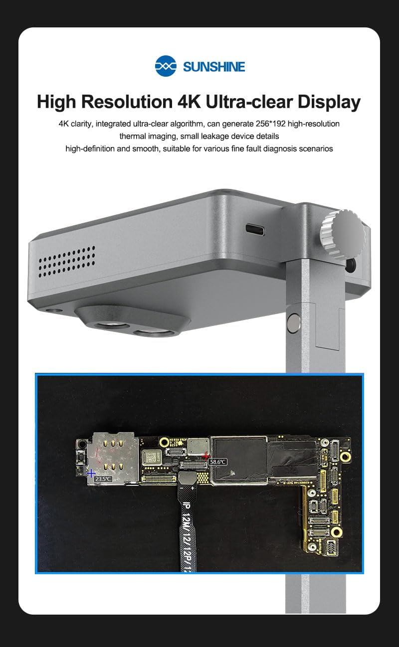 Sunshine TB-08 Pro Dual Light Direct Connection Rapid Diagnosis Camera Infrared PCB BGA Motherboard Maintenance Thermal Imaging