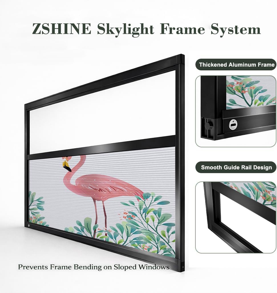 ZSHINE Motorized Blackout Skylight Cellular Shades (DIY)