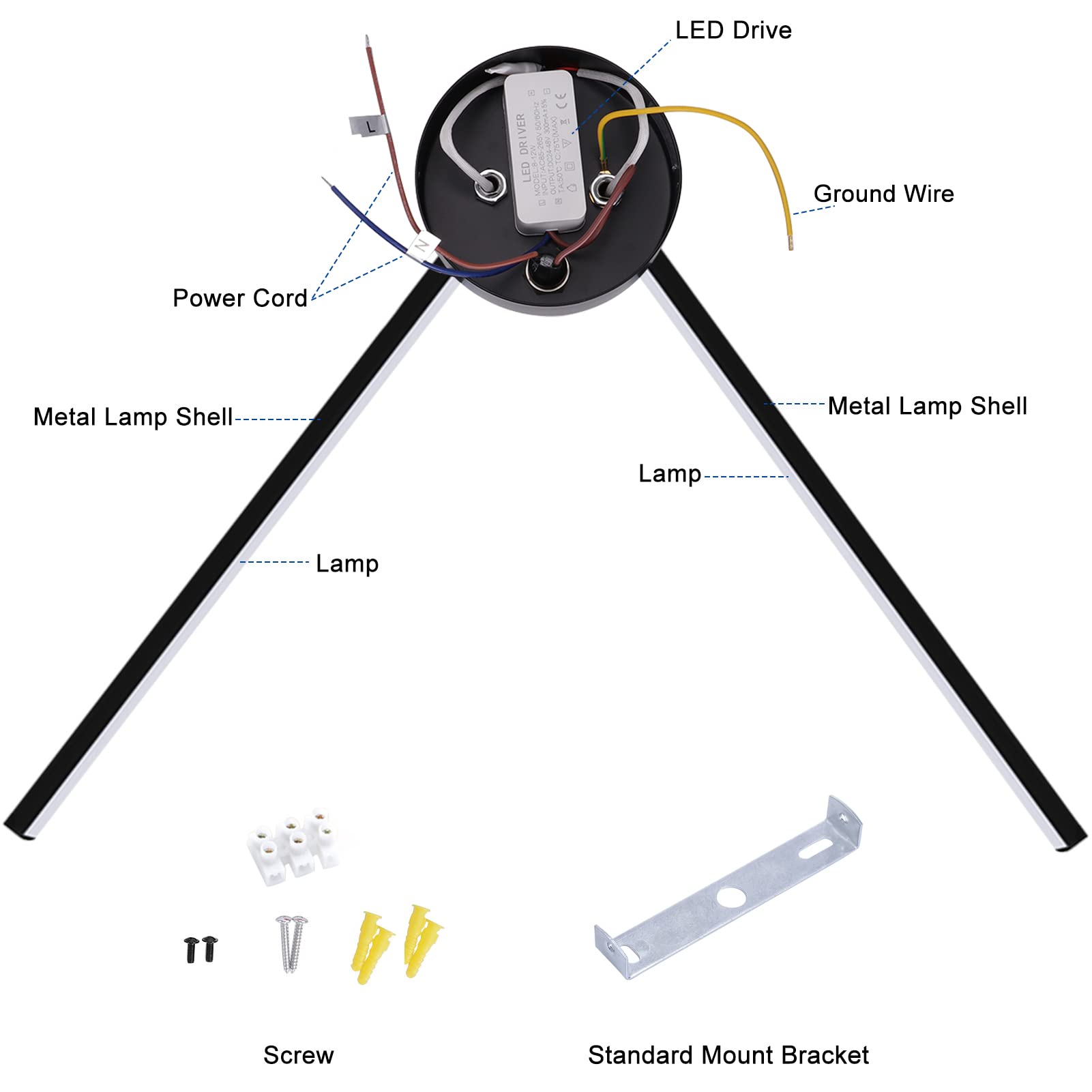 KAWELL 12W Moderne LED Applique Murale Intérieur LED Lampe Murale