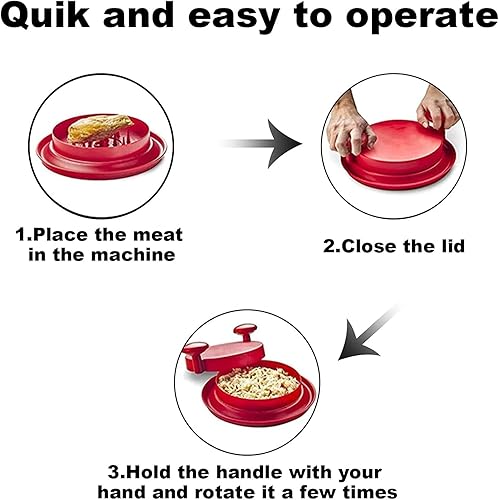 Miniatura 4 de Herramienta trituradora de pollo con asas y base antideslizante para carne de res molida y más segura que las garras de oso para triturar carne