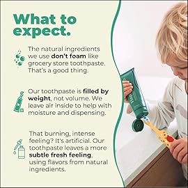 Happy Tooth Hydroxyapatite Toothpaste, Fluoride Free, Natural Whitening for Kids, Toddlers and Adults, SLS Free, Enamel Safe, Dentist Formulated with Clean Ingredients, Lemon Twist Flavor, 3.4 oz