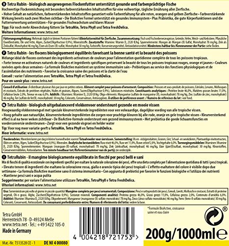 Tetra Rubin Flakes Mangime Completo per Una