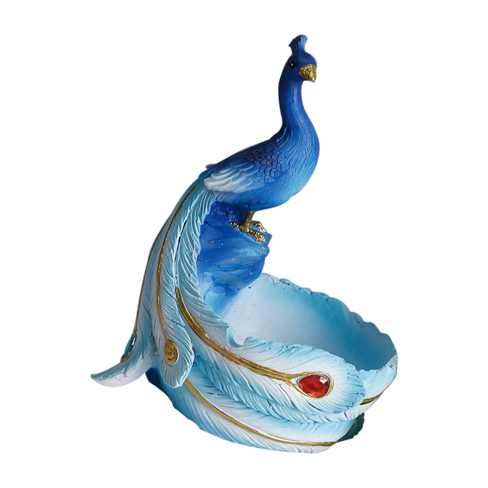 Snorvixre Peafowl Ceramic Planter, Cartoon Cactus Flowerpot for Bedroom Windowsill Desk Ornament Resin Planter with Peafowl