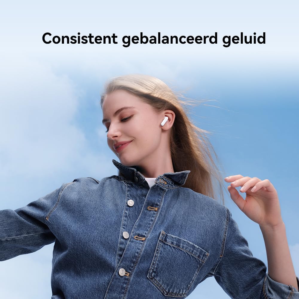 HUAWEI FreeBuds SE 2, Batterijlevensduur van 40 uur, Compact en comfortabel vast te houden, IP54 stof- en spatwaterdicht, consistent gebalanceerd geluid, IOS& Android, Blue