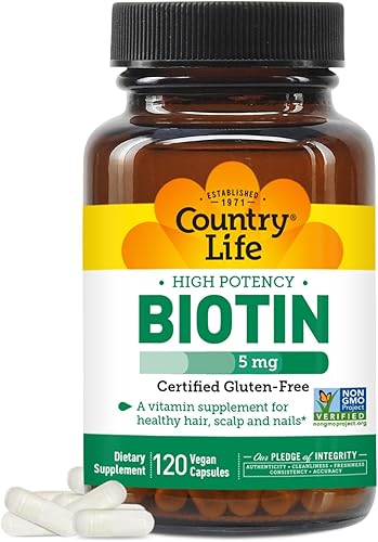 Miniatura 7 de Country Life BioTin de alta potencia 5 mg 60 unidades