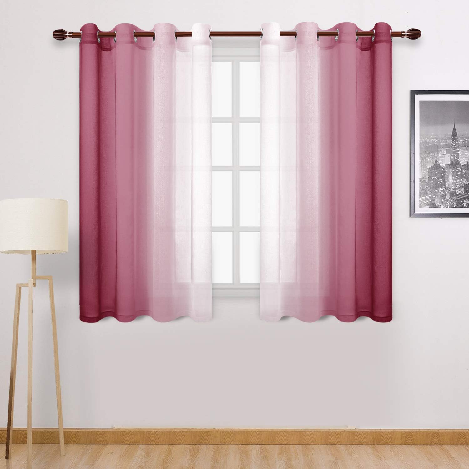 DWCN Ombre Sheer Curtains