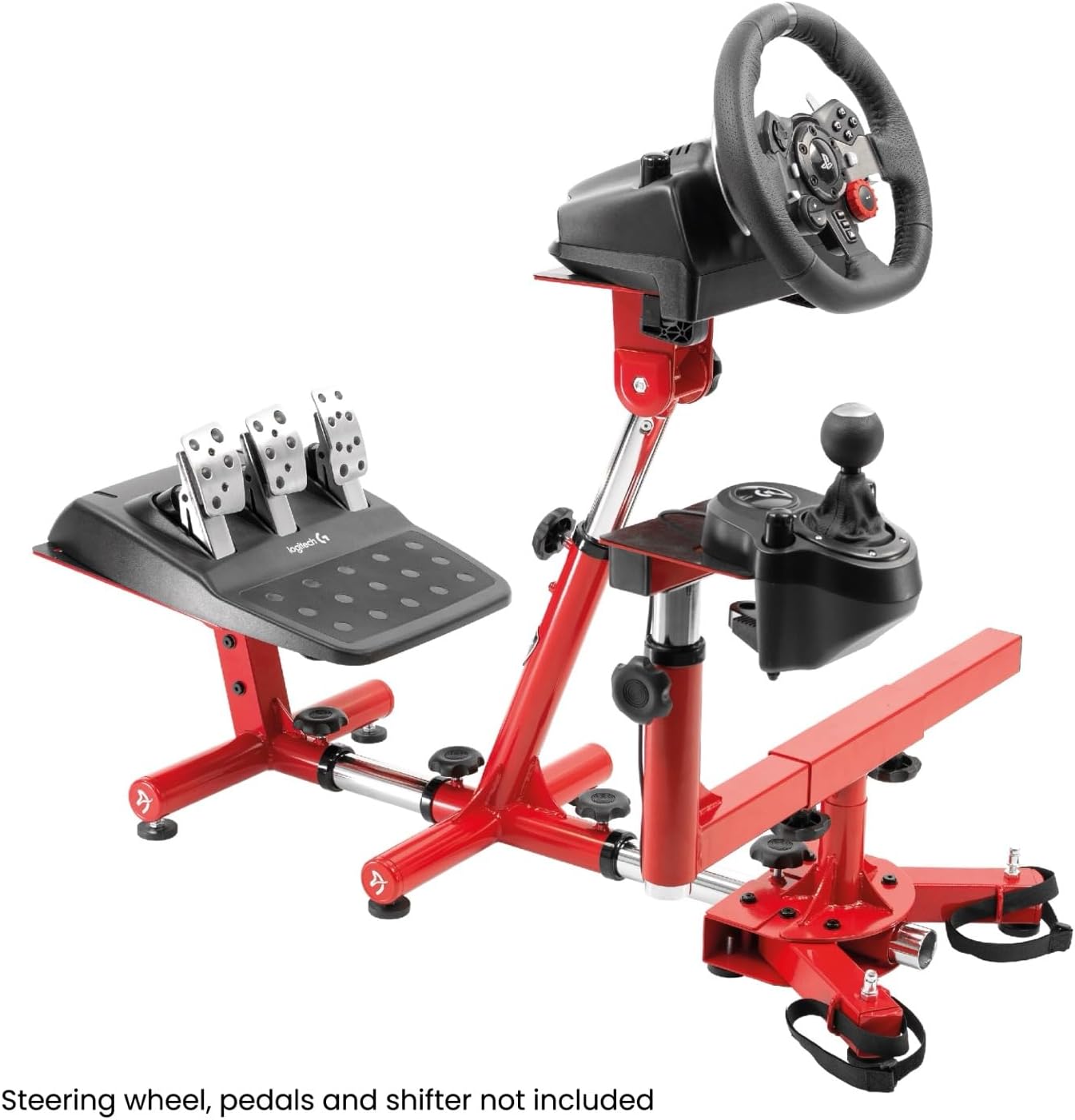 Arozzi Velocita Universal Racing Simulator Cockpit Compatible with Most Racing Sim Gear and Gaming Chairs Collapsible Telescopic and Portable - Red - Image 7