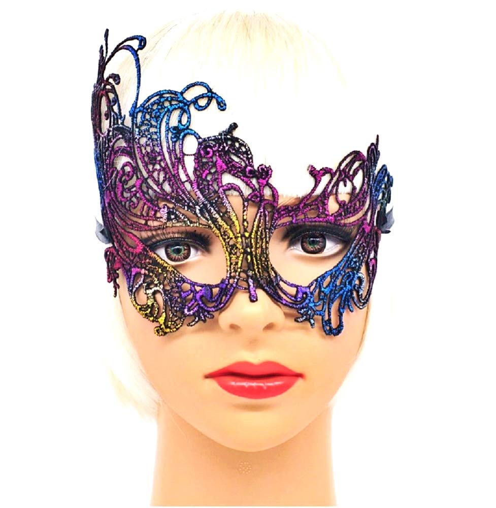 KIRALOVE Venetian Mask - Multicolor - Macrame - Halloween - Carnival - Original Gift Idea - Man - unisexmod.5