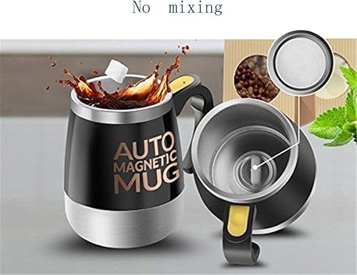 Miniatura 4 de Mengshen Taza de café autoagitadoramezcla magnética automática del té de chocolate caliente de la proteína del cacao 13.5 fl oz, A006M negro, Taza
