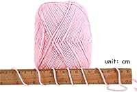 Vista 3 de Hilo de punto y ganchillo mezclado de acrílico y algodón, hilo mediano suave, transpirable y agradable a la piel para prendas de bebé, bufandas