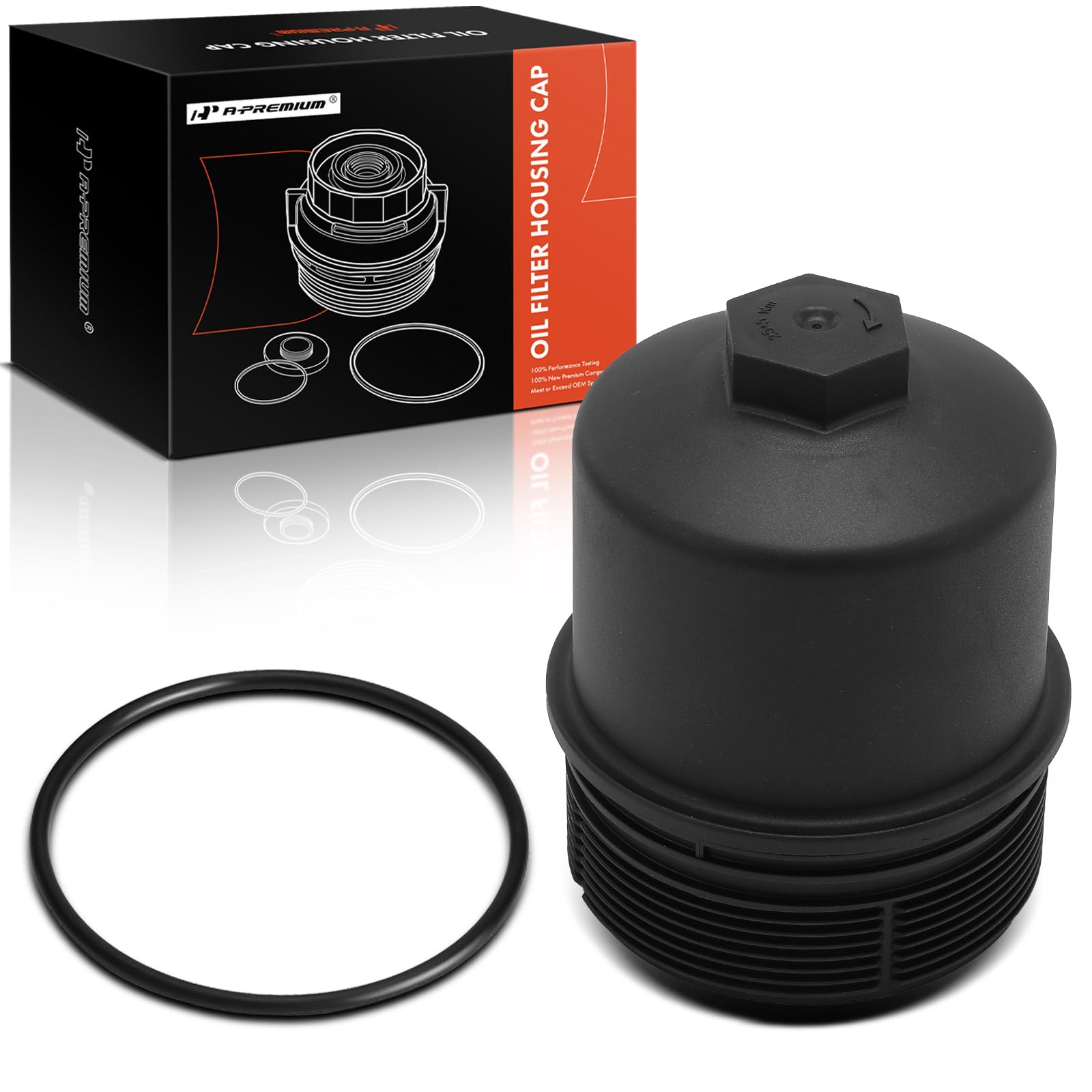 A-Premium Oil Filter Housing Cap Assembly Compatible with Land Rover Range Rover 2016-2020, Range Rover Sport 2016-2019, Discovery 2017-2020, 3.0L, Oil Filter Housing Cover, Replace# LR013147
