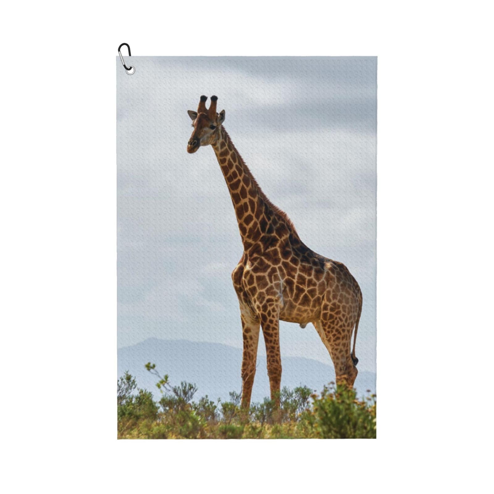 Hnnkloy Giraffe, 16x24 in Portable Waffle Golf Towels with Carabiner Clip for Golf Bag