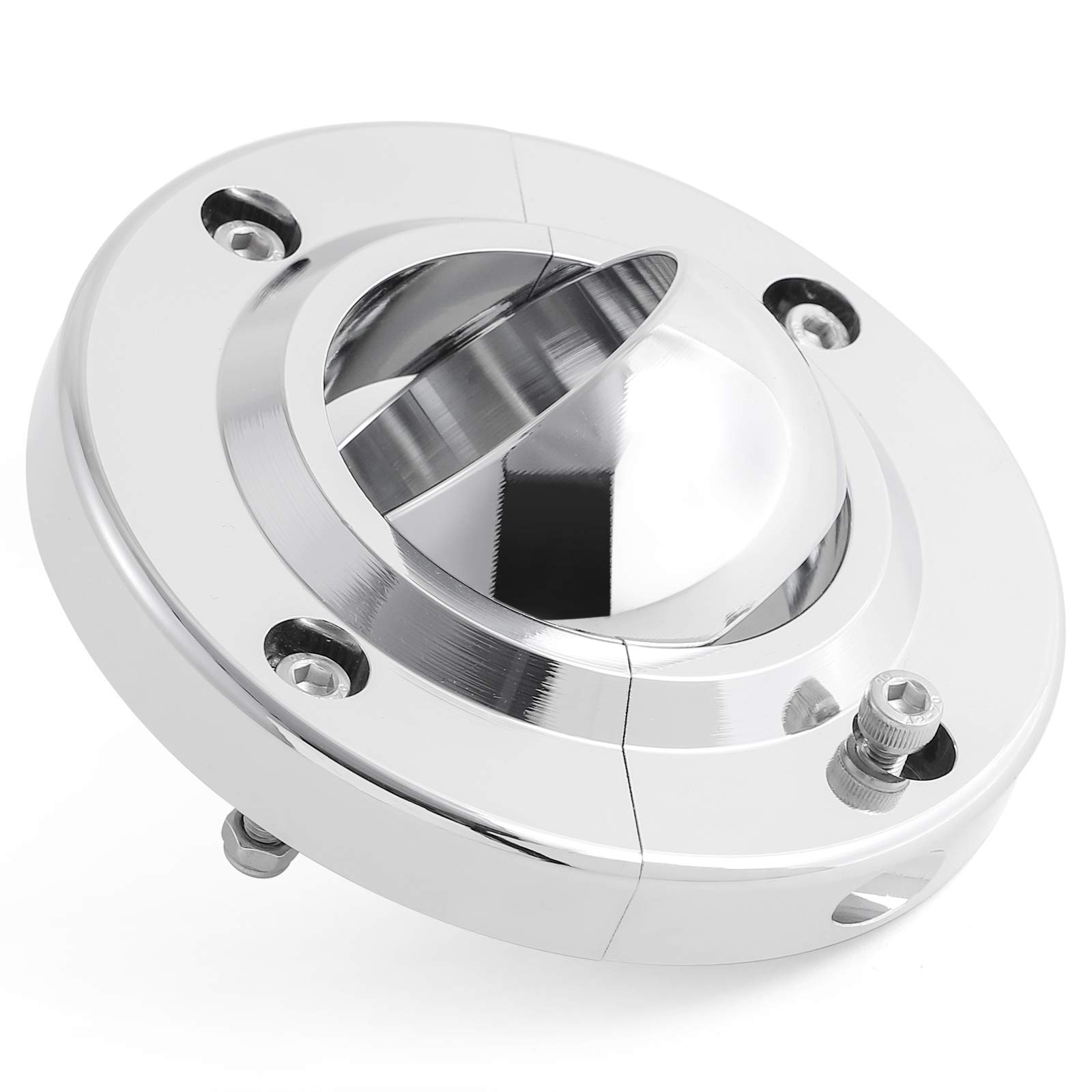 Billet Aluminum Floor Mount For 2-1/4 Inch Steering Columns - High-Mirror Polished, Swivel Design