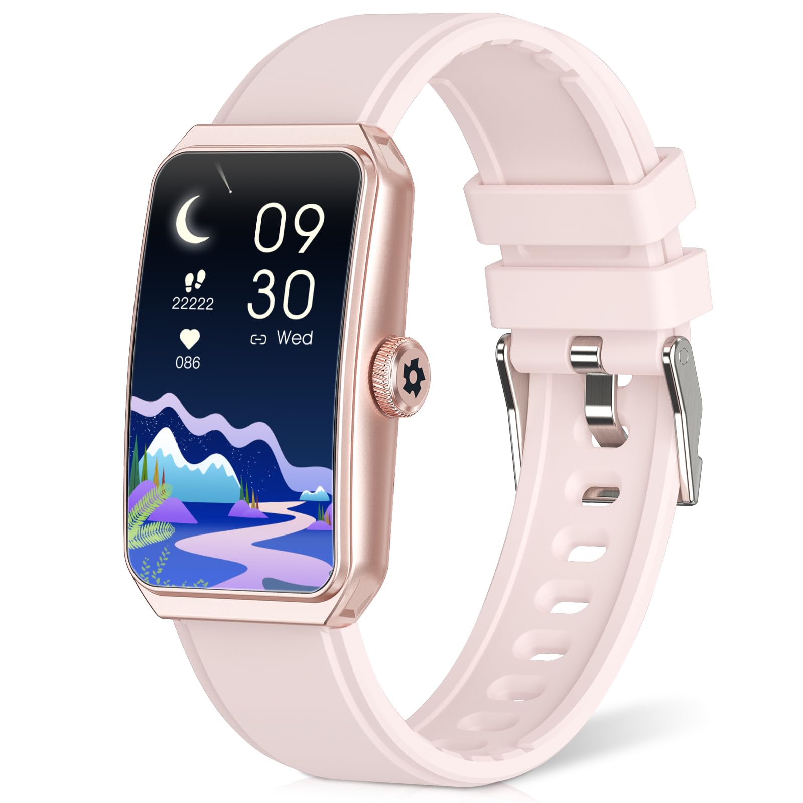 Fitness Tracker with 24/7 Heart Rate, Blood Pressure Blood Oxygen Sleep Monitor,103 Sports Modes Smart Watch IP68 Waterproof Activity Trackers, Step Counter Calories Pedometer for Women Men (Pink)