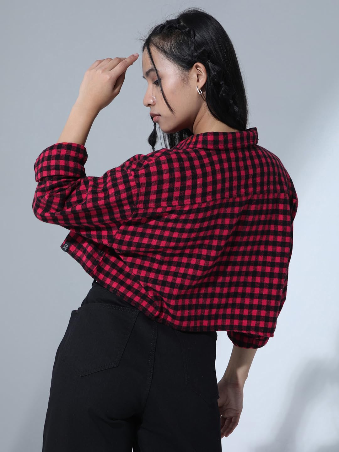 Hubberholme Camisas de fiesta de gran tamaño con cuello abierto para mujer, color verde