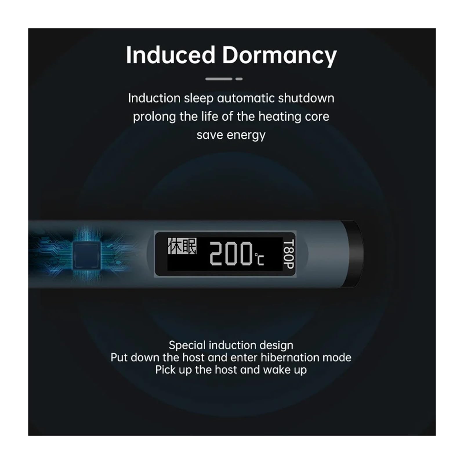Regulowana Lutownica O Temperaturze 100 W, Szybko Nagrzewająca Się, Przenośna Elektryczna Cyfrowa Stacja Spawalnicza Najlepszy Prezent(Set 5)