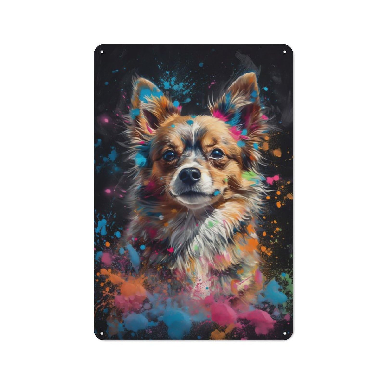 Junmoney Pomchi Painting Retro Metal Wall Sign 30X20cm With For Pub Or Café, A Housewarming Gift For Hospitality Wall Decor Collectors