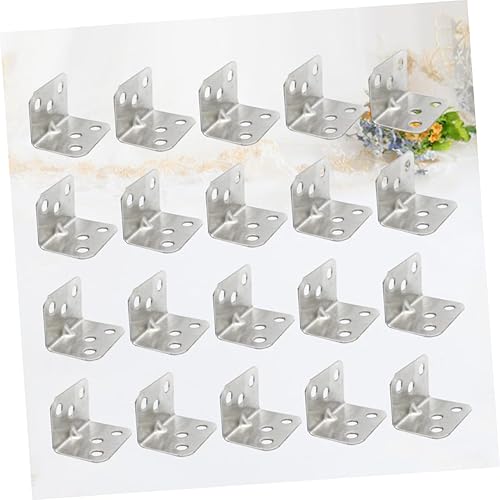 Miniatura 2 de Soportes en L resistentes, 40 piezas, soportes de pared, soportes en L, resistentes en forma de L, soporte de esquina para colgar en la pared,