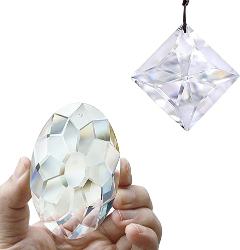 Adorno de atrapasoles de cristales facetados colgantes