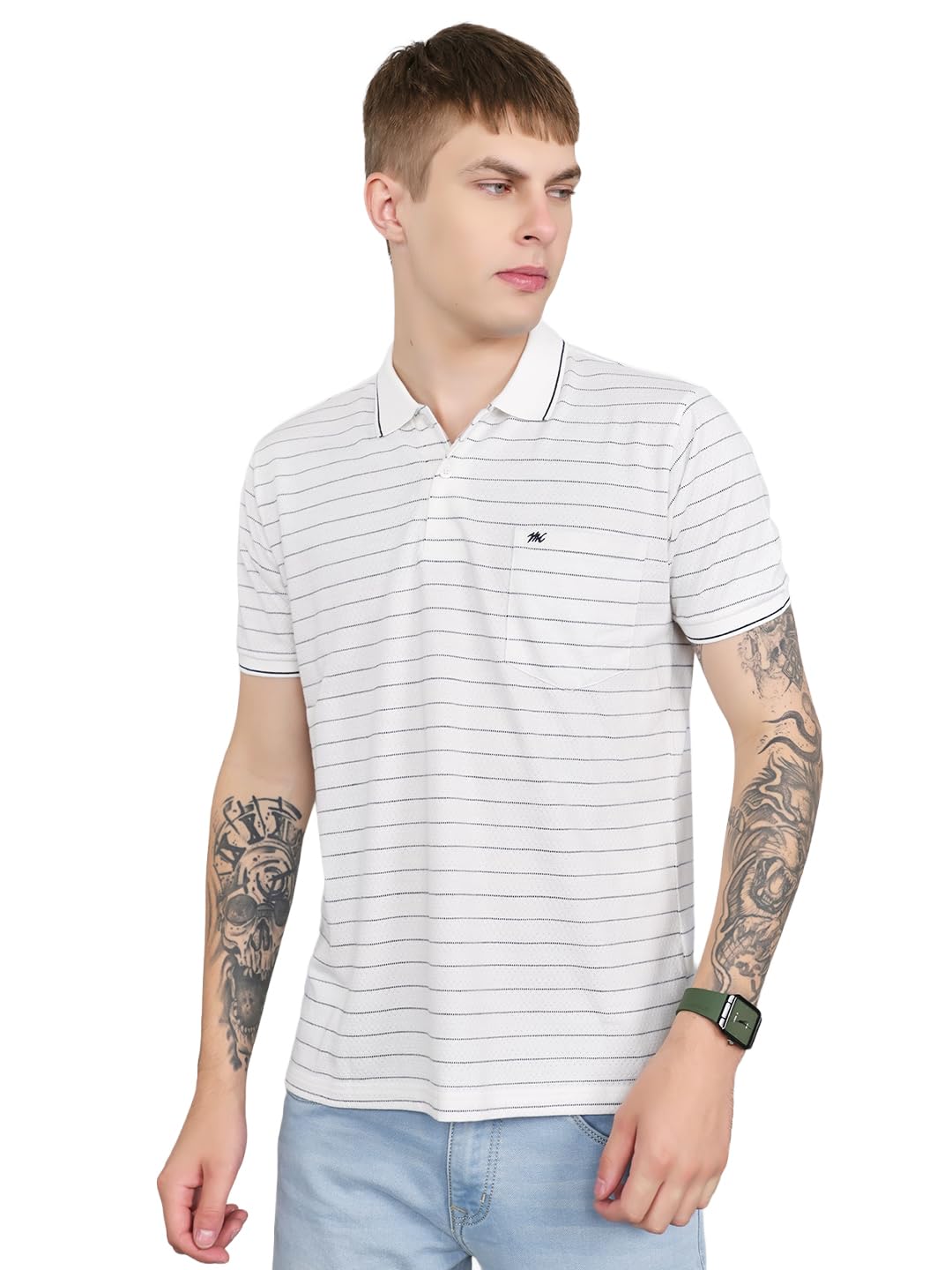 Monte Carlo Mens Regular Fit Half Sleeve Stripes Polo T-Shirt| Stylish Tee for Men | Soft Comfortable Casual Tshirt for Me... - Review, Price and Buying Guide