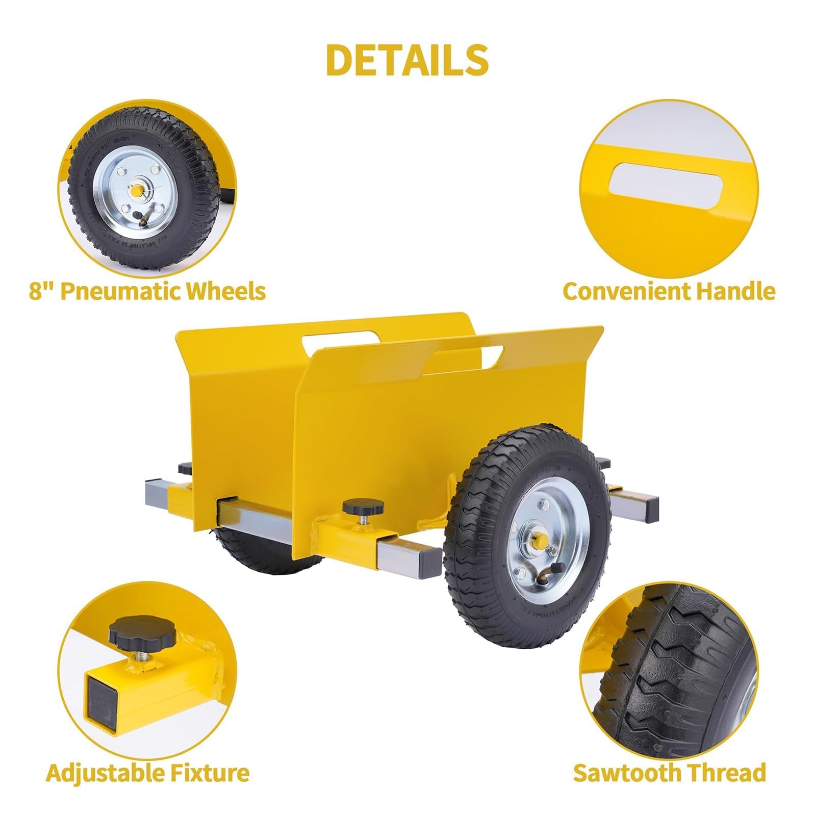 Carrello da trasporto a 2 ruote con ruote in gomma da 20,3 cm, design regolabile, supporta fino a 269,9 kg, per spostare lastre e lastre di cartongesso