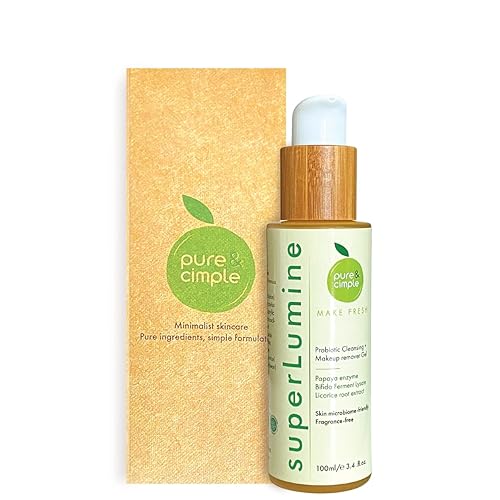 Pure Cimple - Limpiador facial probiótico, removedor de maquillaje suave con enzima de papaya para piel seca y sensible