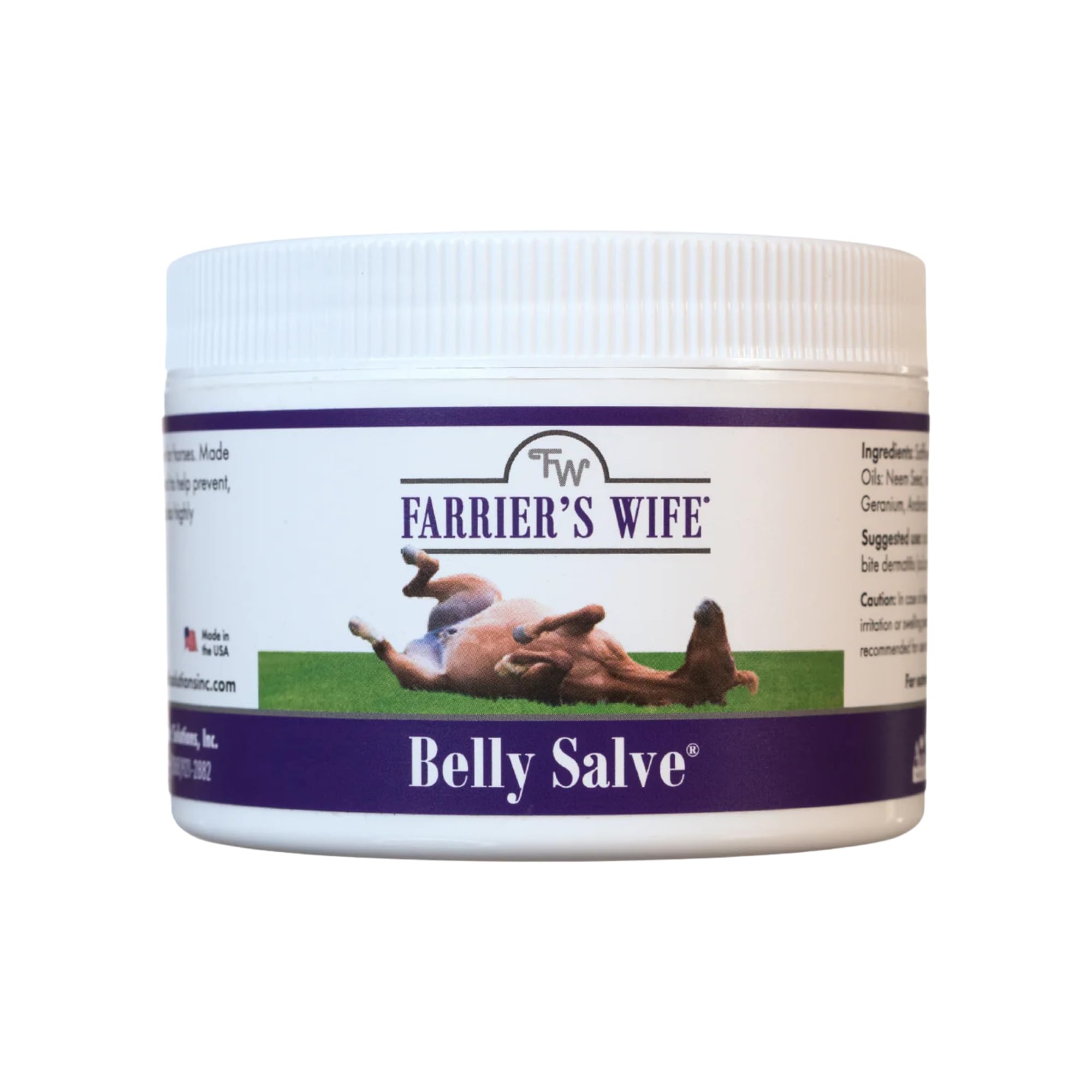 Farrier’s Wife Belly Salve-Natural Soothing Salve for Horses| Helps Fly Bite Dermatitis| Promotes Hair Growth| Belly Balm| Horse Sweet Itch Ointment - 3oz